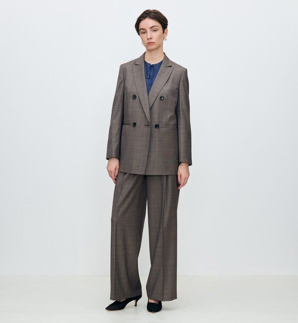 TOMORROWLAND collection「365 GLEN CHECK ダブルブレストジャケット」|テーラードジャケット|
