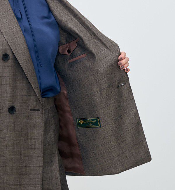 TOMORROWLAND collection「365 GLEN CHECK ダブルブレストジャケット」|テーラードジャケット|