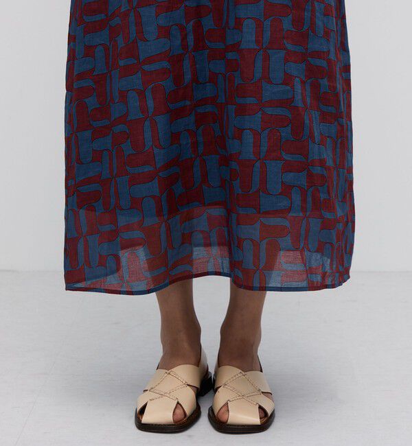 BACCA「コットンオーガンジープリント ロングワンピース」|ワンピース|