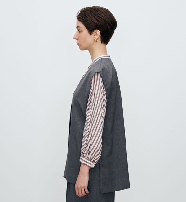 TOMORROWLAND collection「ラメグレー Vネックジレ」|ベスト・ジレ|