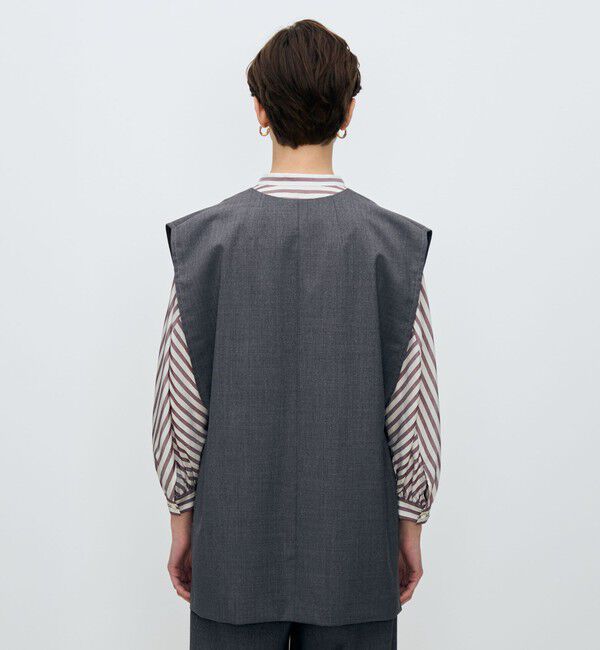 TOMORROWLAND collection「ラメグレー Vネックジレ」|ベスト・ジレ|