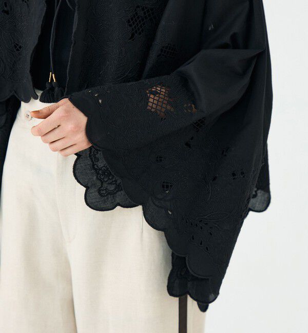 SOULEIADO「バンダナエンブロイダリー ワイドスリーブブラウス」|シャツ・ブラウス|