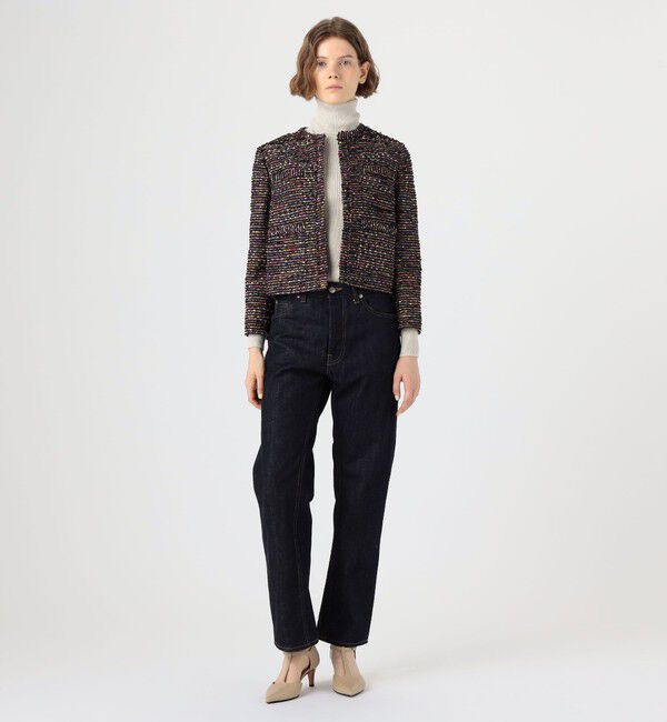 Ballsey「フリンジヤーンツイード 4ポケットジャケット」|ノーカラージャケット|