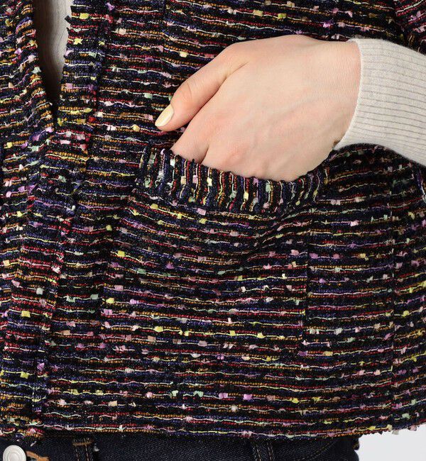 Ballsey「フリンジヤーンツイード 4ポケットジャケット」|ノーカラージャケット|