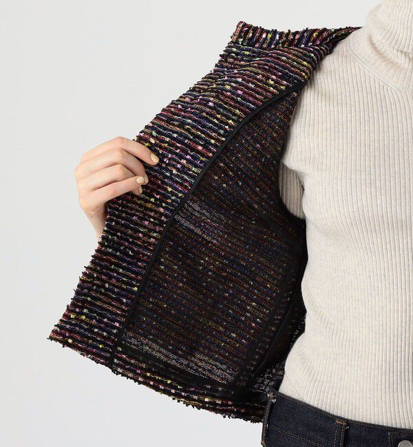 Ballsey「フリンジヤーンツイード 4ポケットジャケット」|ノーカラージャケット|