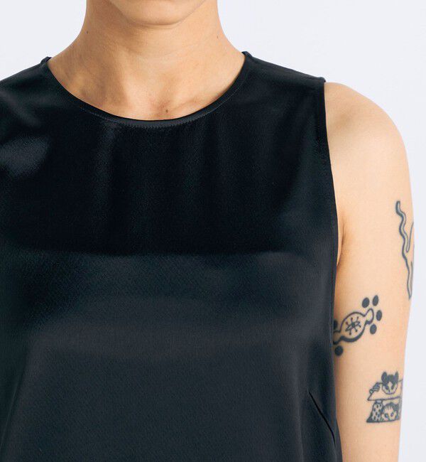 Edition「ワッシャーサテン ノースリーブワンピース」|ワンピース|