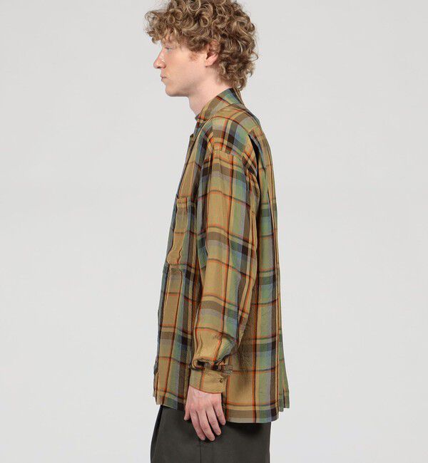 TOMORROWLAND MENS「レーヨン ダブルポケット チェックシャツ Lyria」|シャツ・ブラウス|