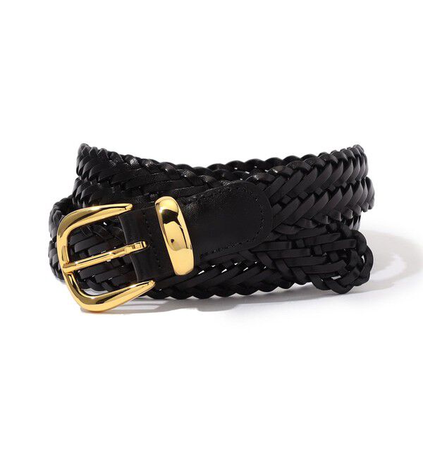 TOMORROWLAND GOODS「Andeson's ゴールドバックル レザーメッシュベルト」|ベルト|19 ブラック