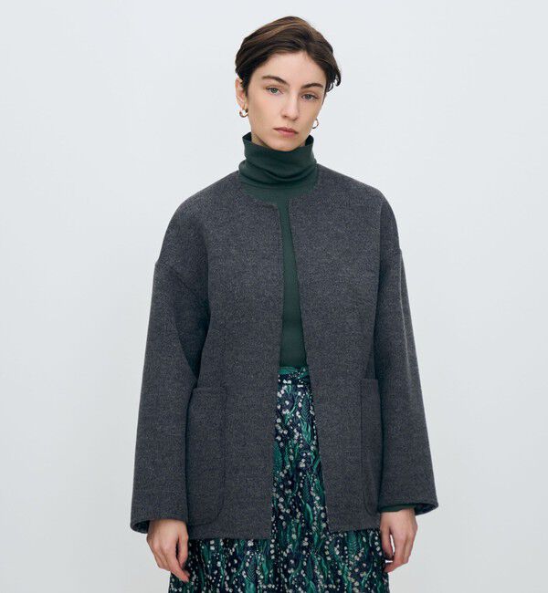 TOMORROWLAND collection「アニマルリバー 2-wayリバーコート」|ノーカラーコート|