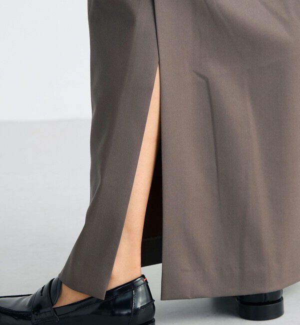 Edition「Super160's ウールツイル Iラインスカート」|スカート|