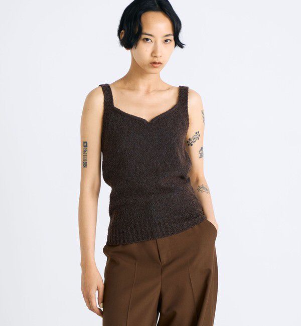 Edition「ウールブークレー ニット キャミソール」|ニット・セーター|