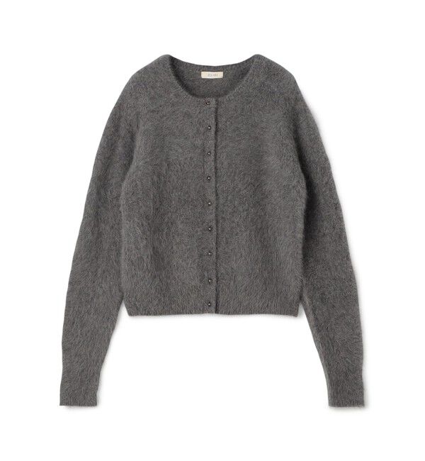 DES PRES「フォックスカシミヤ クルーネックカーディガン」|カーディガン|15 グレー