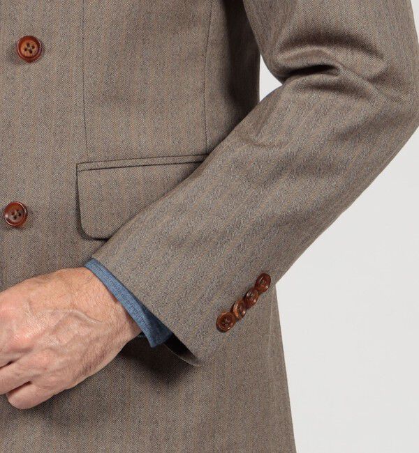 TOMORROWLAND MENS「ウールヘリンボーン ダブルブレステッド6Bジャケット」|テーラードジャケット|