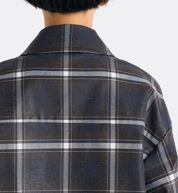 Edition「箔コーティングチェック ジップブルゾン」|ブルゾン・スタジャン|