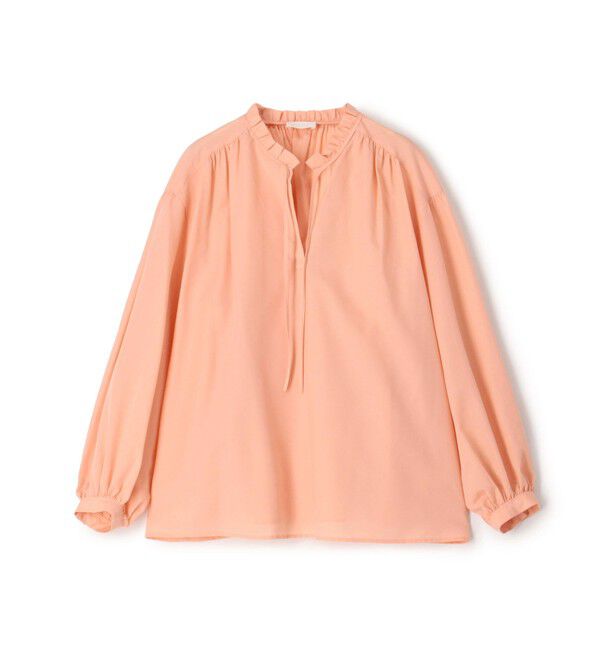Ballsey「ハイカウントポプリン フリルカラーブラウス」|シャツ・ブラウス|33 ピンク