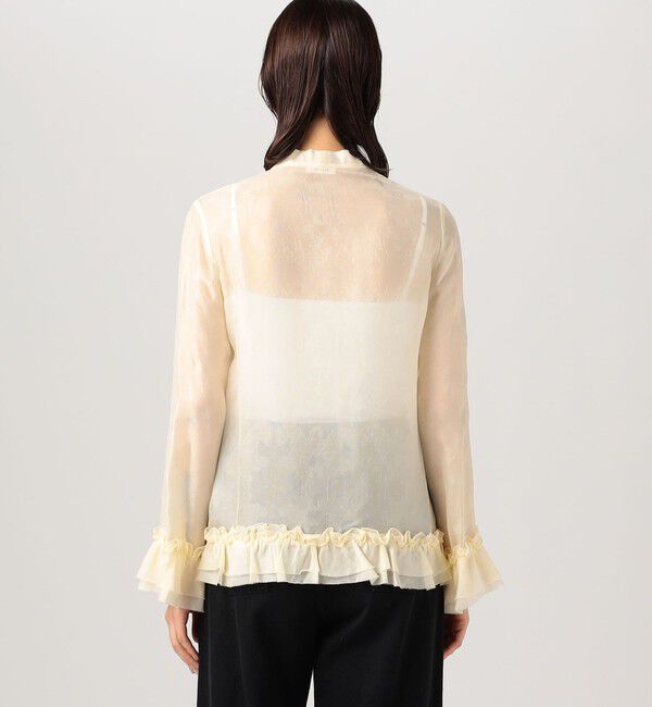 DES PRES「ムービングシャドウ ジャガード ボウタイフリルシャツ」|シャツ・ブラウス|