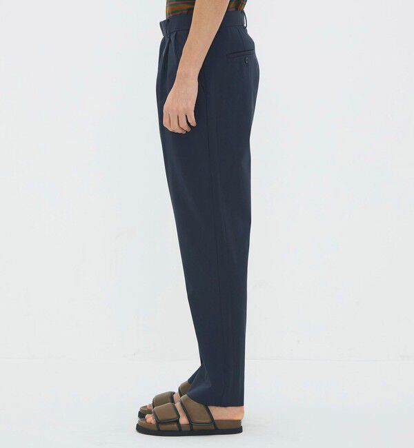 CABaN「ウールタイプライター サイドライン2タックパンツ」|チノ|