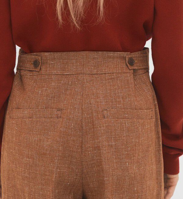 CABaN「コットンリネンスラブ ポケットワイドパンツ」|チノ|