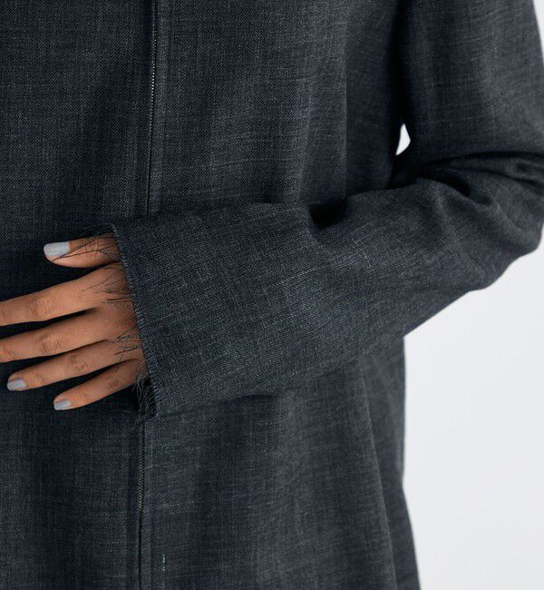 Edition「ウールビエラ ジップジャケット」|ノーカラージャケット|