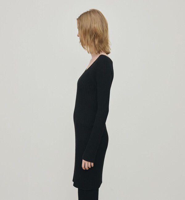 DES PRES「ウールリブ Vネックワンピース」|ワンピース|