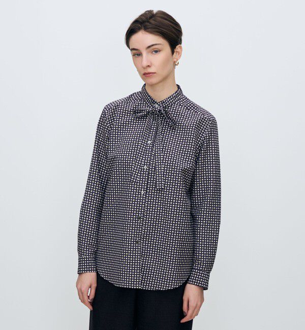 TOMORROWLAND collection「コモンフラワープリント ボウタイブラウス」|シャツ・ブラウス|