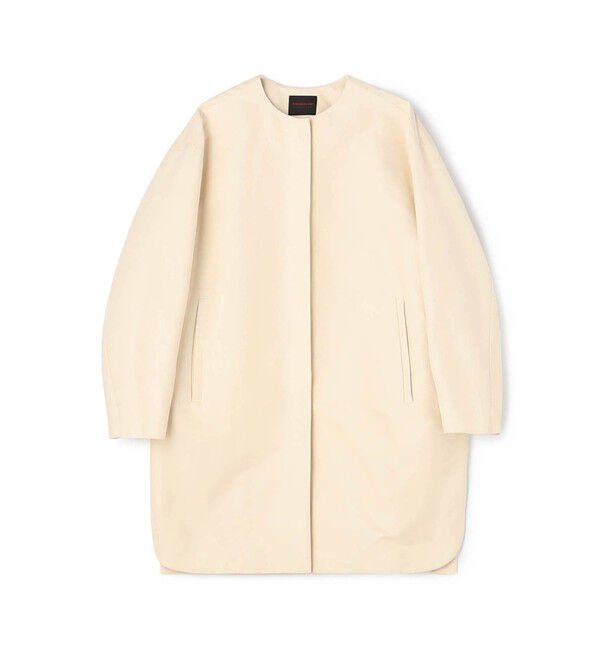 TOMORROWLAND collection「コットンシルクグログラン ノーカラーコート」|ノーカラーコート|41 ライトベージュ