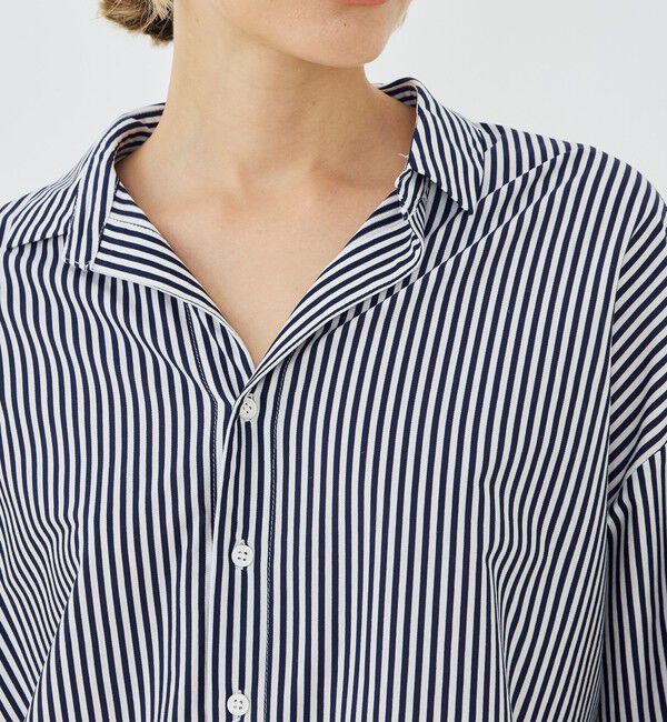 GALERIE VIE「【WEB先行予約】シルキーコットン スキッパーブラウス」|シャツ・ブラウス|