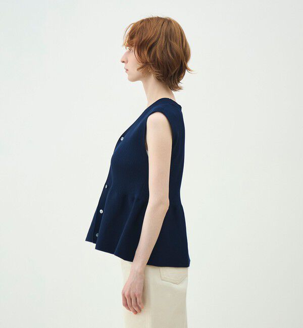 MACPHEE「【WEB先行予約】フォームニット ペプラムベスト」|ベスト・ジレ|