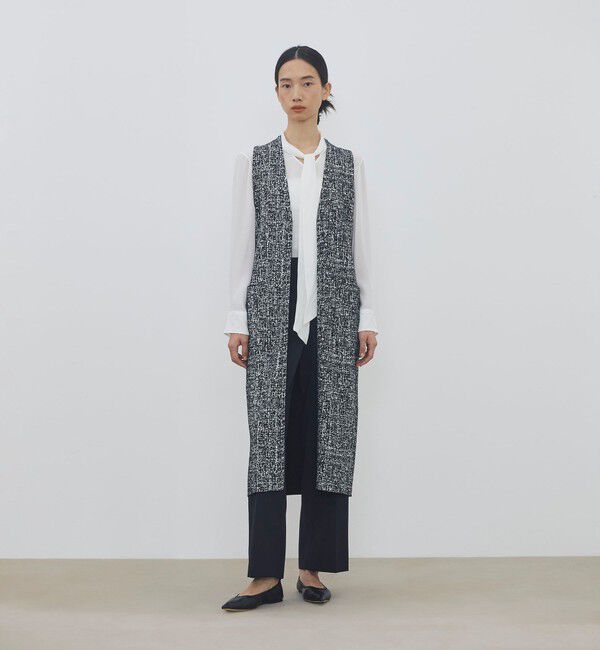 DES PRES「ポリエステルウールバラシャ セミワイドパンツ」|スラックス|