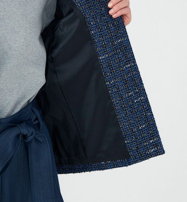 Ballsey「【WEB先行予約】エアリーファンシーツイード Vカラージャケット」|ノーカラージャケット|