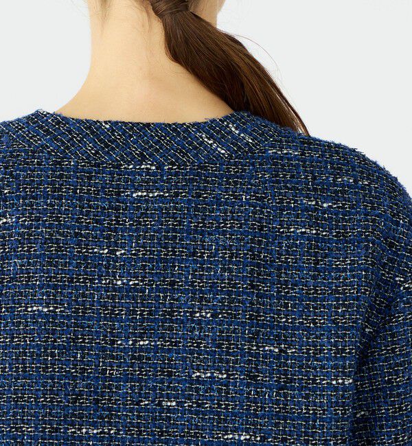 Ballsey「【WEB先行予約】エアリーファンシーツイード Vカラージャケット」|ノーカラージャケット|