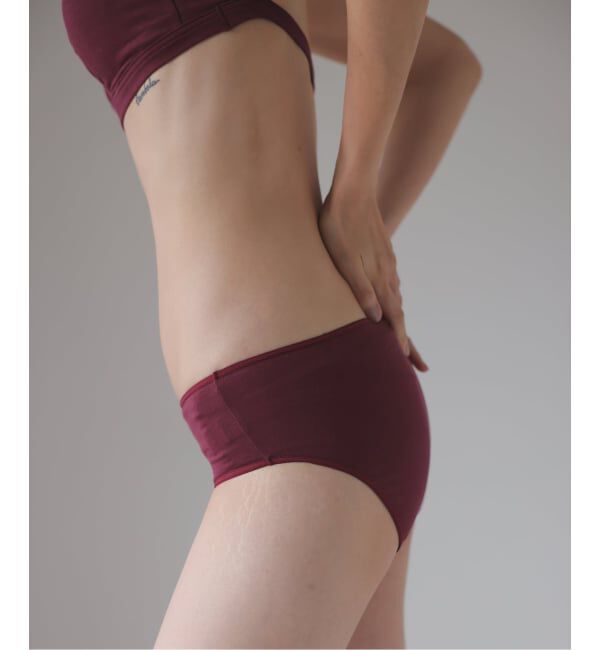 EMILYWEEK「【RESET】オーガニックコットン混 ショーツ（ベージュ、ボルドー）」|インナー|