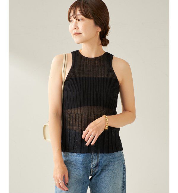Plage「ENRICA / エンリカ SHEER RIB ノースリーブ」|ニット・セーター|