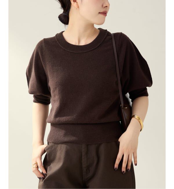 Plage「R&rsquo;IAM ハーフスリーブパフニット」|ニット・セーター|