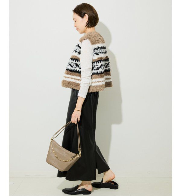 SLOBE IENA「フェイクファーニットベスト」|ベスト・ジレ|