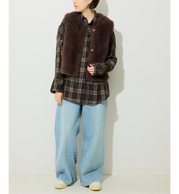 SLOBE IENA「フェイクファーニットベスト」|ベスト・ジレ|