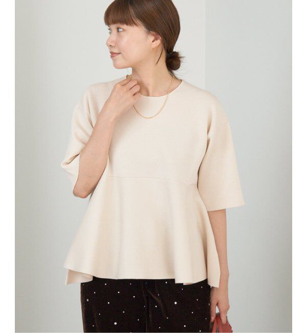 IENA「Debussyペプラムプルオーバー」|ニット・セーター|