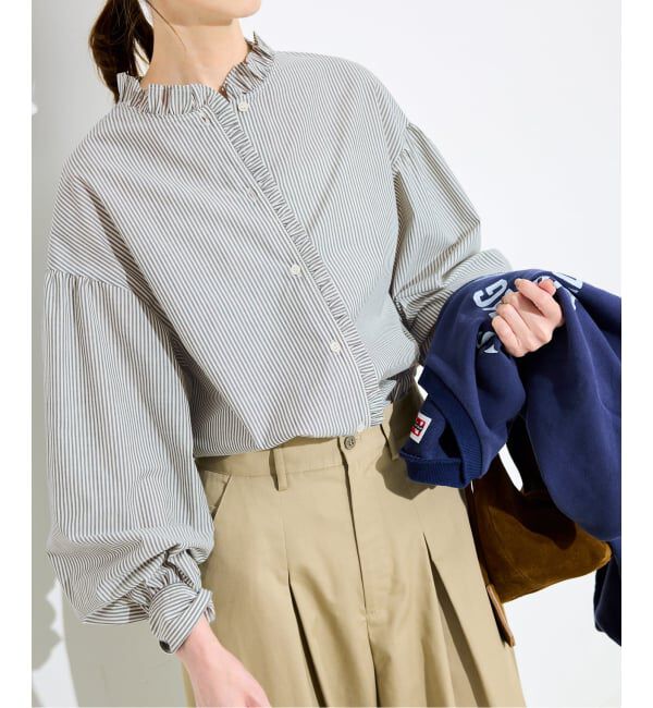 SLOBE IENA「《追加》ミニフリルブラウス」|シャツ・ブラウス|