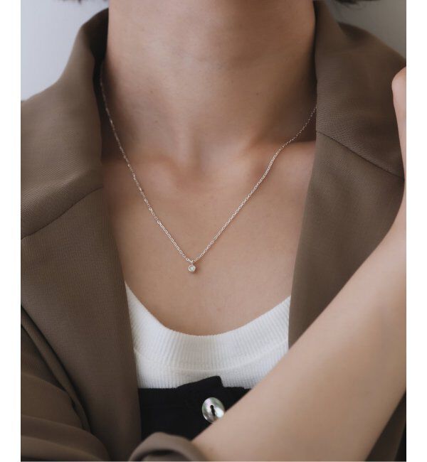 SLOBE IENA「unique/ユニーク SLOBE別注 ダイヤモンド1粒ネックレス」|ネックレス|