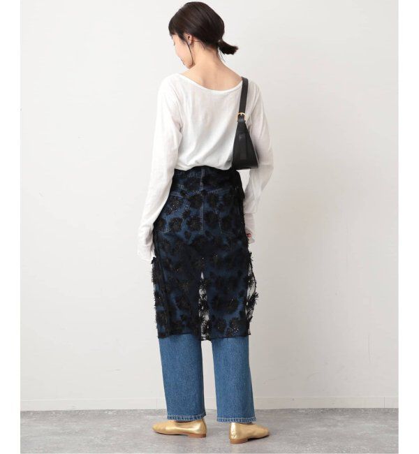 SLOBE IENA「《追加6/一部カラーWEB・店舗限定》miller  SLOBE別注 SHEER RIB クルーネック」|Tシャツ・カットソー|