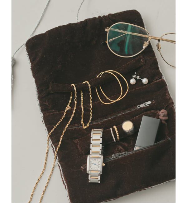 IENA「GIGI/ジジ Jewelry pouch ポーチ」|ポーチ|ブラウン