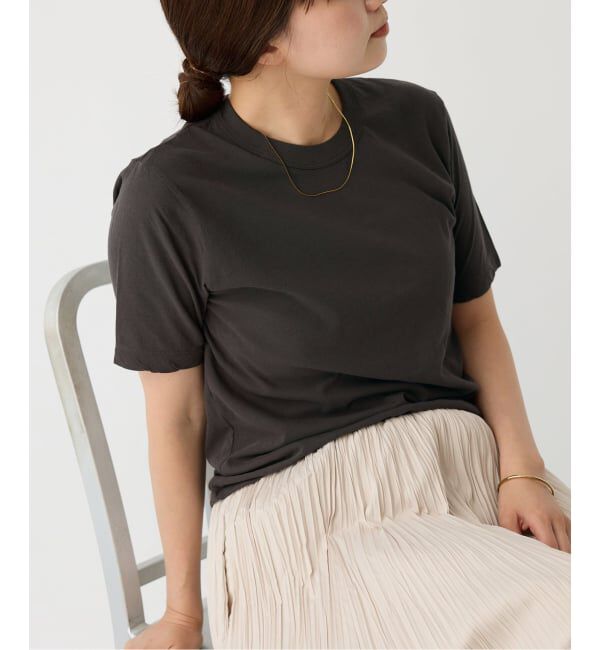 IENA「《追加》ATON/エイトン 別注 FRESCA SINGLE JERSEY Tシャツ」|Tシャツ・カットソー|