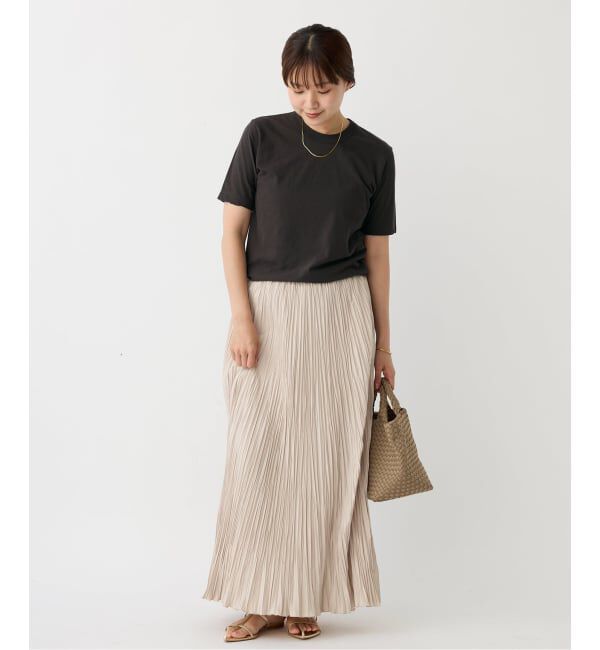 IENA「《追加》ATON/エイトン 別注 FRESCA SINGLE JERSEY Tシャツ」|Tシャツ・カットソー|