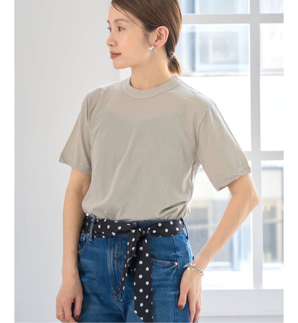 IENA「《追加》ATON/エイトン 別注 FRESCA SINGLE JERSEY Tシャツ」|Tシャツ・カットソー|