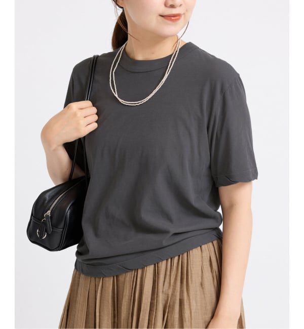IENA「《追加》ATON/エイトン 別注 FRESCA SINGLE JERSEY Tシャツ」|Tシャツ・カットソー|