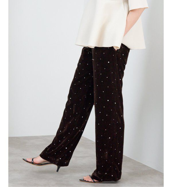 IENA「COUTURE D&rsquo;ADAM/クチュールドアダム Glitter PT ベロアイージーパンツ 221」|その他|