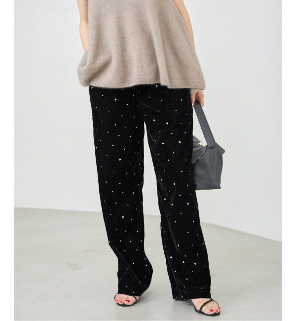IENA「COUTURE D&rsquo;ADAM/クチュールドアダム Glitter PT ベロアイージーパンツ 221」|その他|