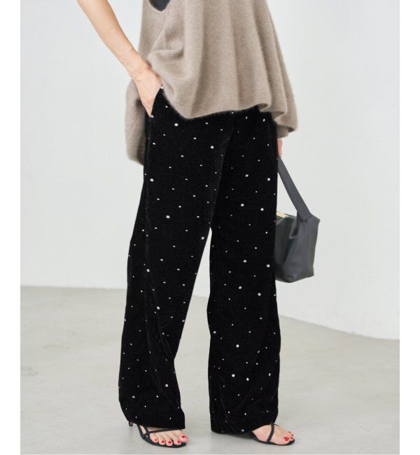 IENA「COUTURE D&rsquo;ADAM/クチュールドアダム Glitter PT ベロアイージーパンツ 221」|その他|