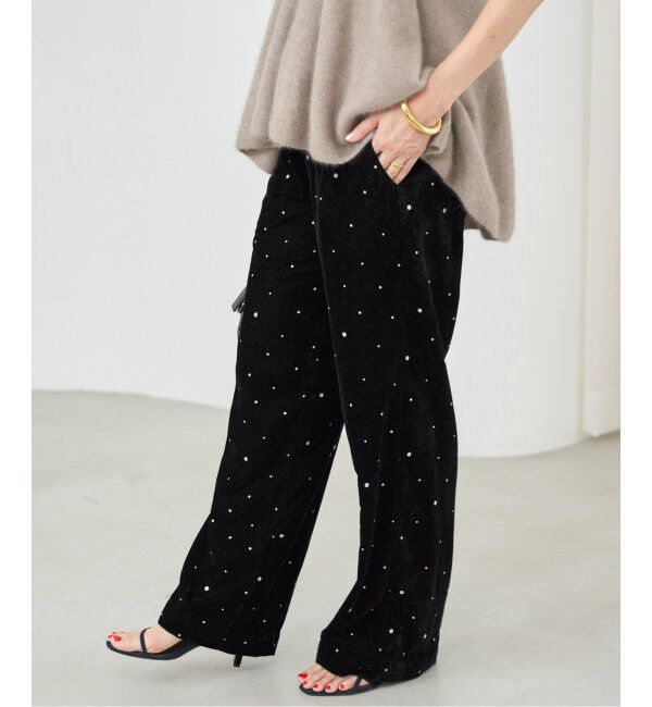 IENA「COUTURE D&rsquo;ADAM/クチュールドアダム Glitter PT ベロアイージーパンツ 221」|その他|