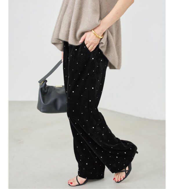 IENA「COUTURE D&rsquo;ADAM/クチュールドアダム Glitter PT ベロアイージーパンツ 221」|その他|